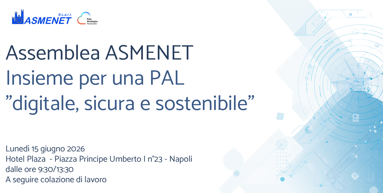 Assemblea "Insieme per una PAL digitale, sicura e sostenibile"